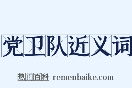 党卫队近义词是什么意思的图片